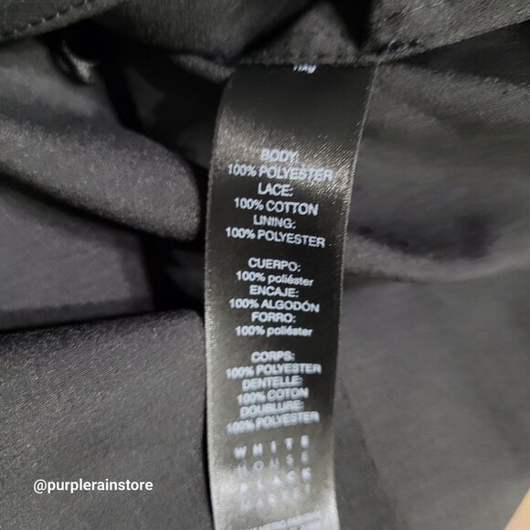 WHBM Floral Chiffon Ruffle Crochet Lace Top 1X Sheer Flutter Sleeve Ethereal - Picture 7 of 14